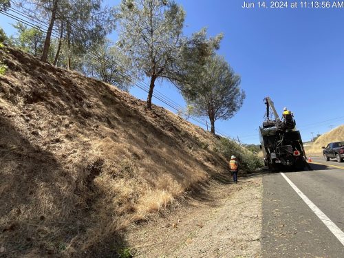 Caltrans Dist 10 wildfire fuel reduction work