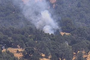 Fire in Sonora off South Washington Street -- PG&E camera