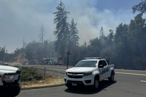 Gate Fire on West Stockton Road -- Sonora Police photo