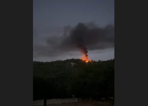 Fire on Jackass Hill Road - Photo by Eric Icenogle