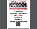 Fireworks Prohibition In Sonora