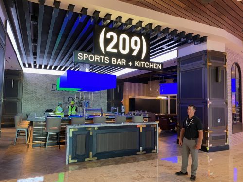 Tribal Chairman Lloyd Mathiesen outside the 209 sports bar at the Chicken Ranch Casino Resort