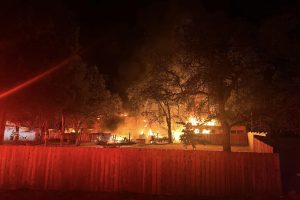 Structure fire in Valley Springs area of Calaveras County -- CCF photo
