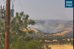 Fire in Paloma area of Calaveras County -- PG&E camera