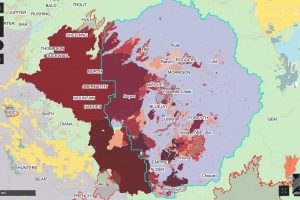 Lightning strike fires in Yosemite map