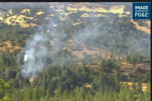 Vegetation Fire in the Groveland area of Tuolumne County -- PGE camera