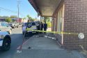Crash in downtown Sonora into part of building