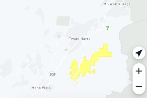 PGE power outage in Twain Harte area of Tuolumne County