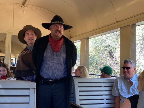 Marty McFly Leads Mad Dog Tannen through the train
