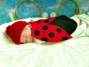 Doctors Medical Center Modesto NICU Preemie Halloween Costume Lady Bug Baby