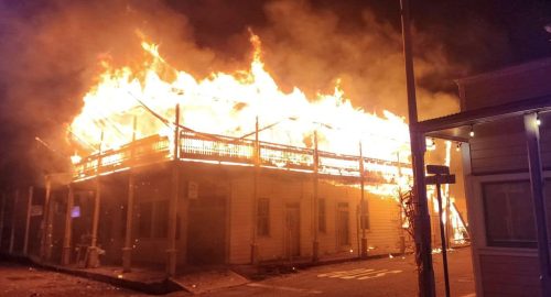 Fire in downtown Sutter Creek - Sutter Creek Police Department Image