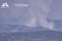 Peak Fire burning near Herring Creek Reservoir in the Stanislaus National Forest -- PGE live camera in the Arnold area of Calaveras County
