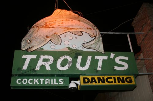 Trout's Bar Sign - Courtesy Image