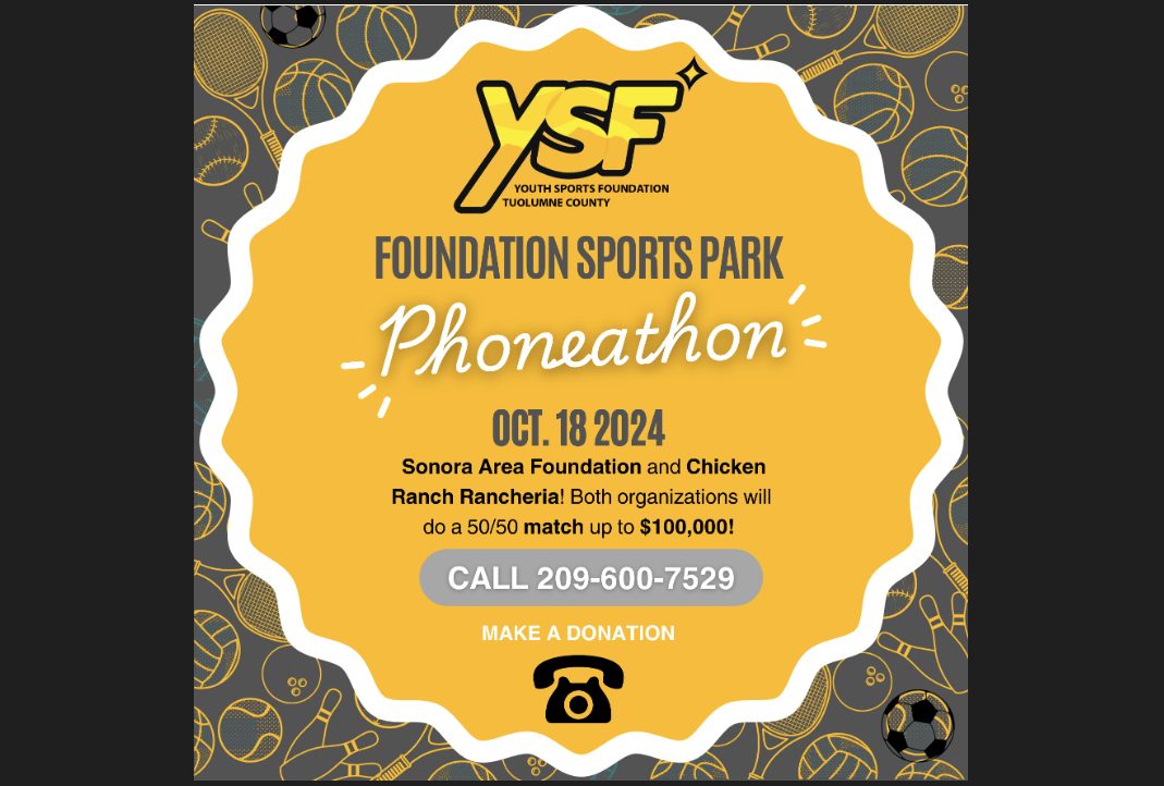 Phonathon Helping Next Phase Of YSF’s Foundation Sports Park – myMotherLode.com