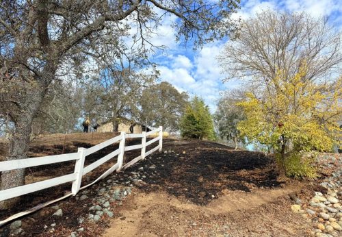 Vegetation Fire in Rancho Calaveras started by discarded ashes - Calaveras Consolidated Fire Image