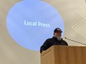 Cameron McClean of Local Press accepts the Business of the Year Award