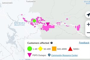 PGE power outage in the Groveland area of Tuolumne County