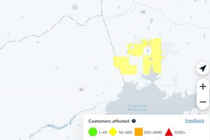 Power outage in Valley Springs area north of Camanche Reservoir in Calaveras County
