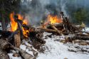 Pile burning