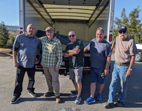 Thanks to Eddie Valdez, Museum Maintenance Director, Mike McCoy Museum director, and Tuolumne County residents Chet White, Marc Christie and Bob Grimm, the sign is now safely back in Bakersfield at the museum.