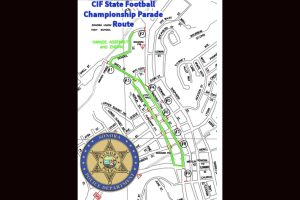 CIF State Football Championship Parade Route -- SPD map
