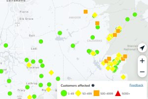 PGE power outages in Tuolumne and Calaveras counties