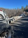 Large crane that rolled off a trailer -- Photos taken by Kimberley Hill