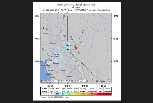 Earthquake near Yerington, NV