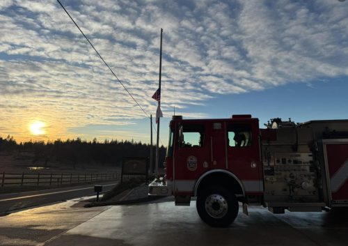 Flags lowered in honor of late firefighter TJ Wennhold