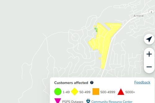 Second PGE power outage in Arnold area of Calaveras County in two days