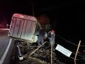 Truck hauling horse trailer crash near Pardee Dam Road in Valley Springs -- CCF photo