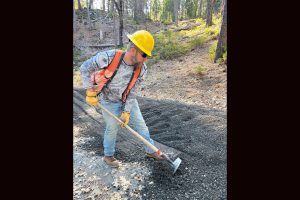Work done to repair the Cherry Lake Boat Launch exit route