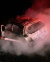 Vehicle fire on River Road in Jamestown area -- TCFD photo