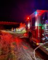 Vehicle fire on River Road in Jamestown area -- TCFD photo
