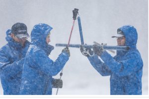 DWR second snow pack reading at the Phillips Station in Lake Tahoe area