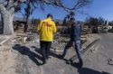 Governor Gavin Newsom and CAL Fire survey wildfire damage in Los Angeles