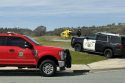 Mediflight for off-road motorcycle crash in Valley Springs -- CCF photo