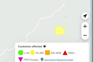 PGE Power outage in the Dorrington area of Calaveras County