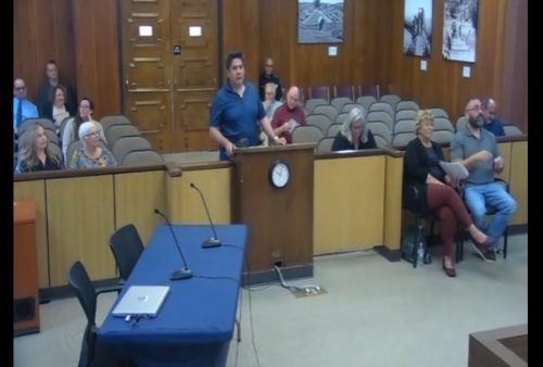 Dr. Rene Ramirez speaks before Calaveras Supervisors