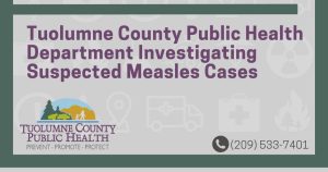 TCPH issues alert to residents that it is investigating two suspected Measles cases