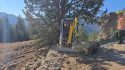 STF Crew 3 from the California Conservation Corps (CCC) Stockton Delta Center got to work clearing obstacles like brush to reduce the risk of rollovers and other accidents -- STF photo