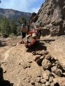 STF Crew 3 from the California Conservation Corps (CCC) Stockton Delta Center got to work clearing obstacles like brush to reduce the risk of rollovers and other accidents -- STF photo
