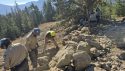 STF Crew 3 from the California Conservation Corps (CCC) Stockton Delta Center got to work clearing obstacles like brush to reduce the risk of rollovers and other accidents -- STF photo