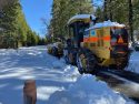 Caltrans snow plows working on Highway 108 Sonora Pass -- Caltrans photo