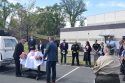 Hearse with O'Conner's remains -- CCCSO photo