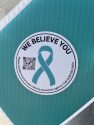 CNVC teal ribbons in downtown Sonora -- photo by Pamela Orebaugh