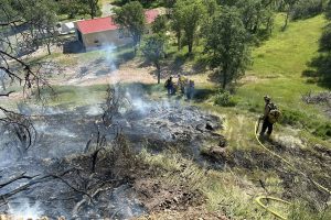 Escaped debris burn in Valley Springs -- CCFD photo