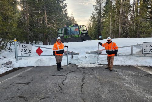 HWY 4 Ebbetts Pass gate -- Caltrans photo