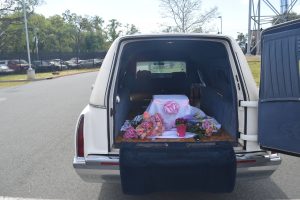 Hearse with O'Conner's remains -- CCCSO photo