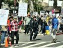 Hands off rally in downtown Sonora on Saturday -- photo by Tori James